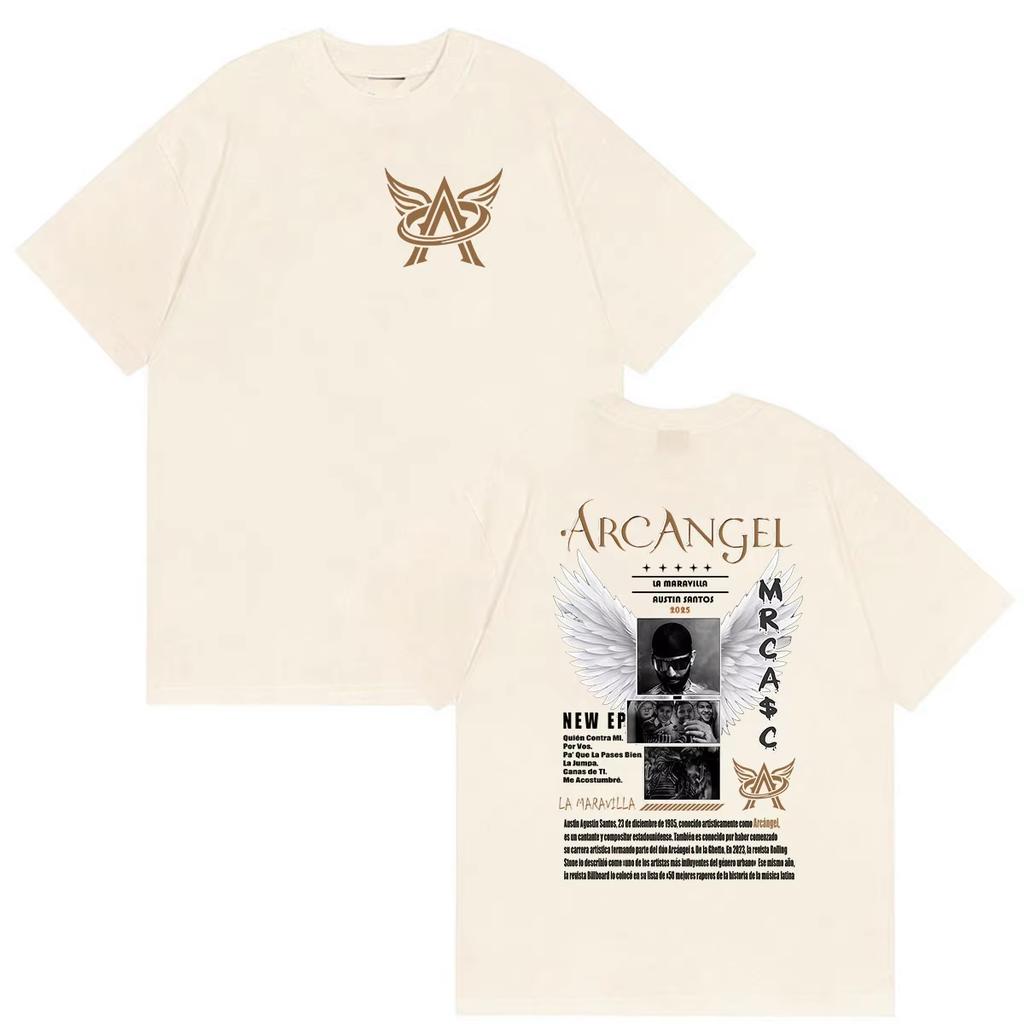 Summer Hot Sale Rapper Arcangel La Maravilla Album 2026 Graphic T Shirt Men Women Vintage Oversized Tshirt Harajuku Hip Hop Punk T-shirt