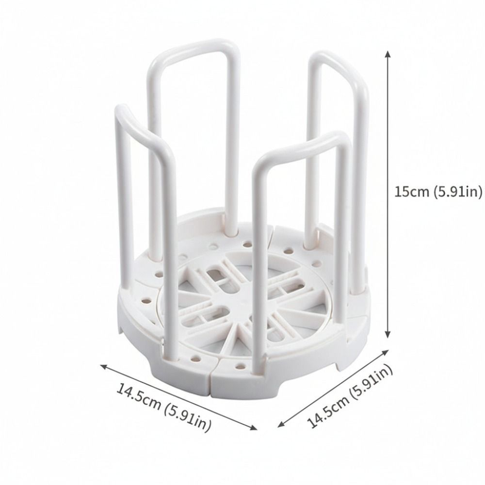 ABS, PP Retractable Bowl Rack White Multifunctional Draining Bowl Rack Space Saving Reusable Adjustable Plate Holders