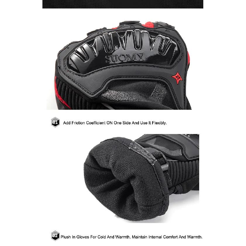 Motorcycle Gloves Men Waterproof Windproof Winter Warm Moto Biker Gloves Motorbike Riding Touch Screen Moto Protection Guantes