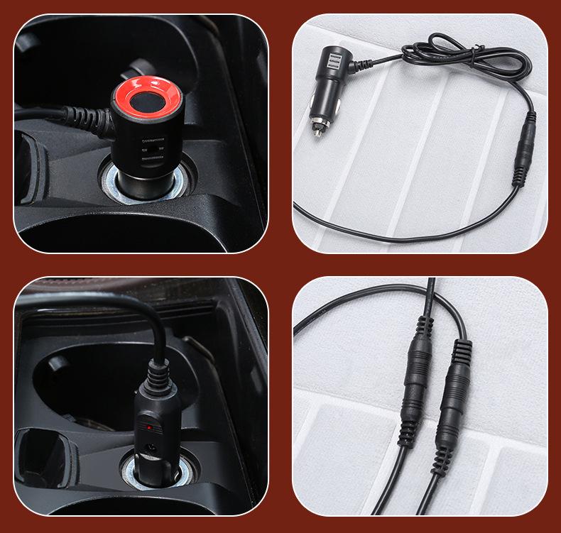 Car Heated Seat Cover with Backrest, 12V/24V for Sedans, Trucks, and Minivans.