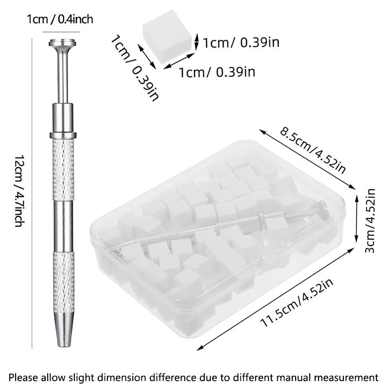 50/100Pcs Nail Art Gradient Sponge Pen Set With Replaceable Sponge Heads And Non Slip Metal Handle Perfect For Home Diy