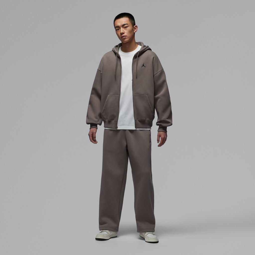 Jordan Brooklyn Zippered Hooded Fleece Drop Shoulder Long Sleeve Sweatshirt Men Sweatshirt IB7232-040