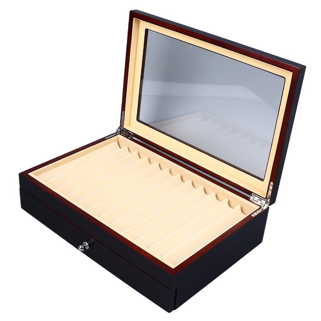 Pen Display Box 23 Slot Double Layer Transparent Top Pen Collection Display Box for Anniversaries