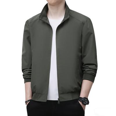 Long Sleeve Solid Windbreaker Sizes Casual Slim and Thin Size Men's Jacket, M-5XL, Spring/Autumn Outerwear, Fit, Lightweight, Windproof,