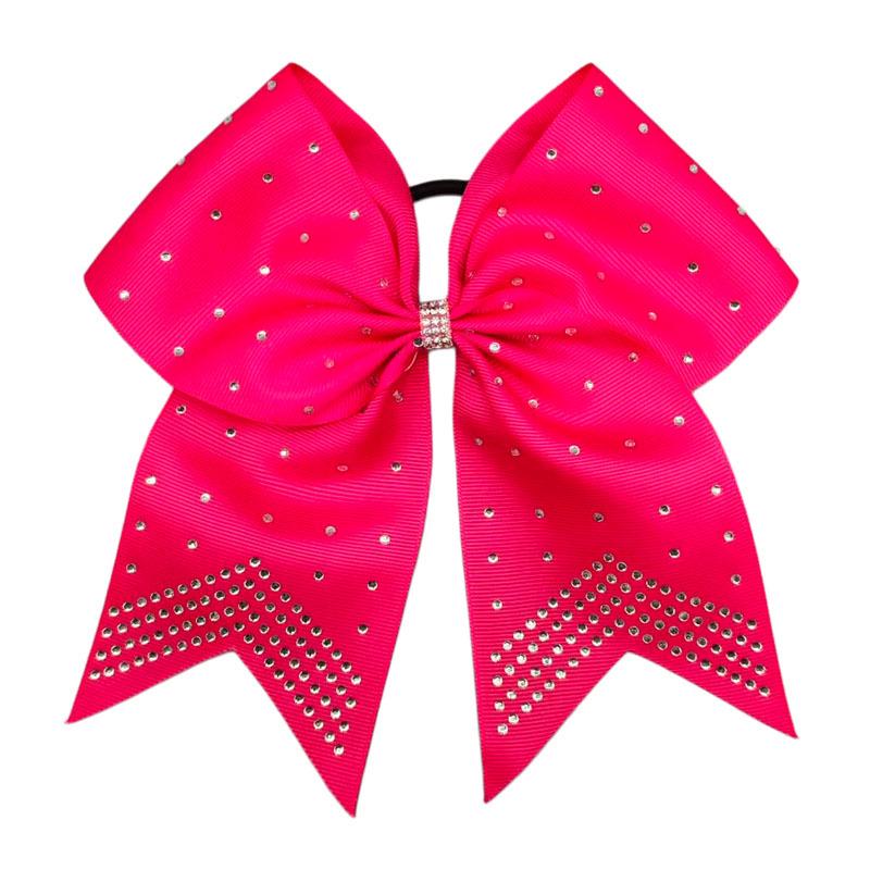 Glänzende Strass-Schwalbenschwanz-Schleifen-Haargummis für Mädchen - Cheerleading-Band-Kopfschmuck