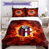 Bologna FC Printed 3PCS Bedding Set Breathable Duvet Cover with Pillowcases Decorative Bed Linen for Bedroom Home