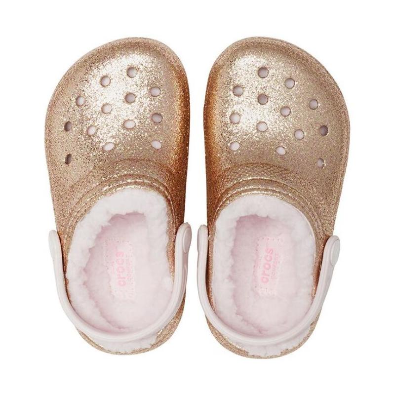 Crocs Comfortable and Casual Non-slip Lightweight Children's Sandals Gold Powder Children's Model