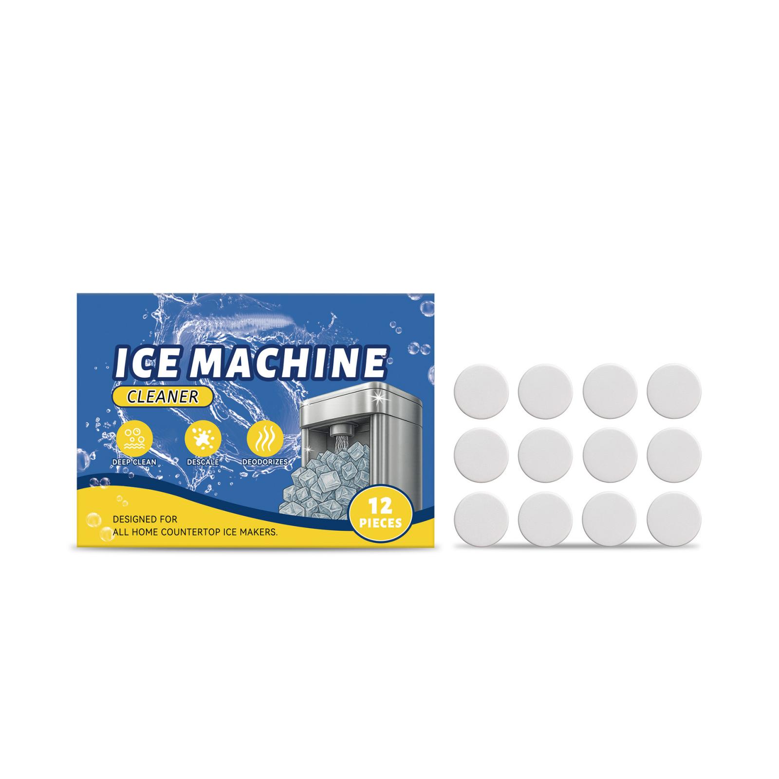 

Ice Machine Cleaner Tablets - 100 Pack -Safe Descaler For Countertop & Portable Ice Makers, Helps Remove Hard Water Buildup, Odor-Free, For Clear Ice One Size