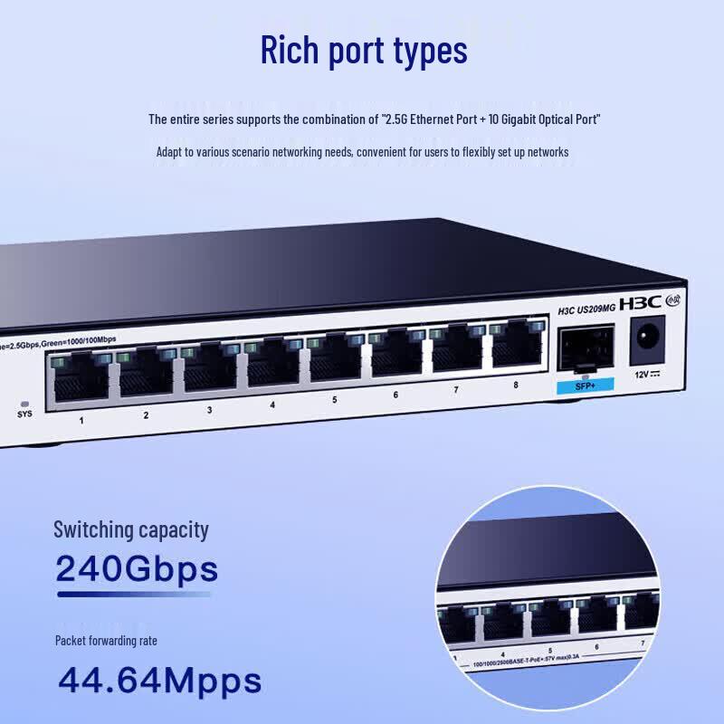H3C US209MG 2.5G Managed Switch