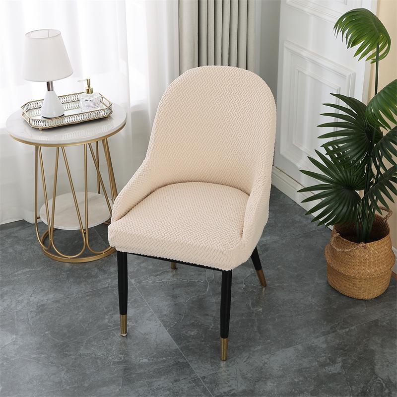 European Leather Dining Chair Cover with Curved Backrest, Thickened Universal Design for Household Chairs and Stools