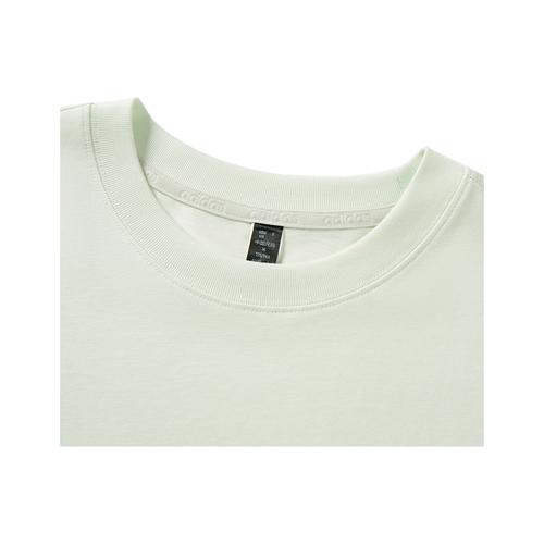 adidas Pullover Crew Neck Letter Short-Sleeve T-Shirt for Men, Light Green