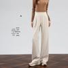 HSTYLE Women's Acetate Wool Blend Relaxed Wide-Leg Pants
