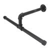 Wall Mount Clothes Rack Floating Iron Pipe Coat Hat Rack Multifunctional Clothing Hanger Black