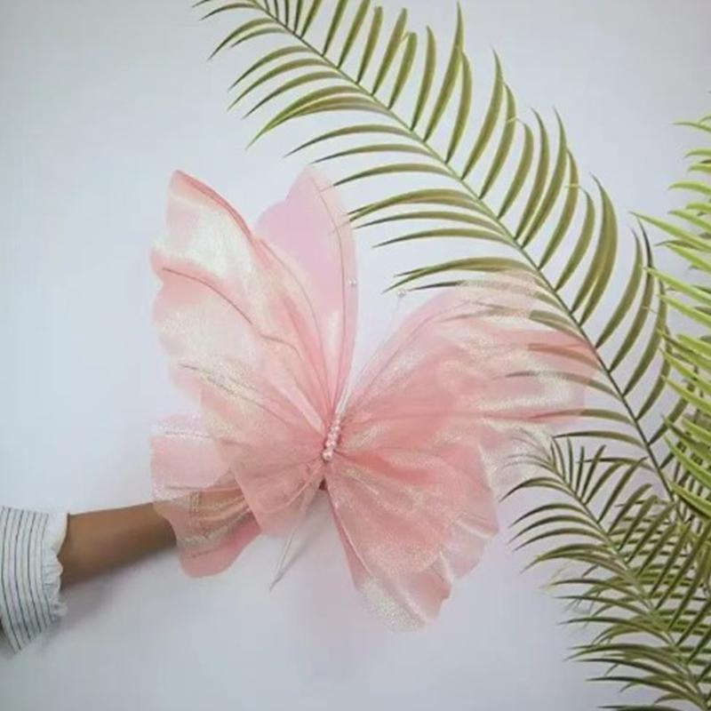 1Pcs Silk Yarn Artificial Butterfly Decoration Birthday Party Supplies for Home Wedding DIY Photography Props Accessories