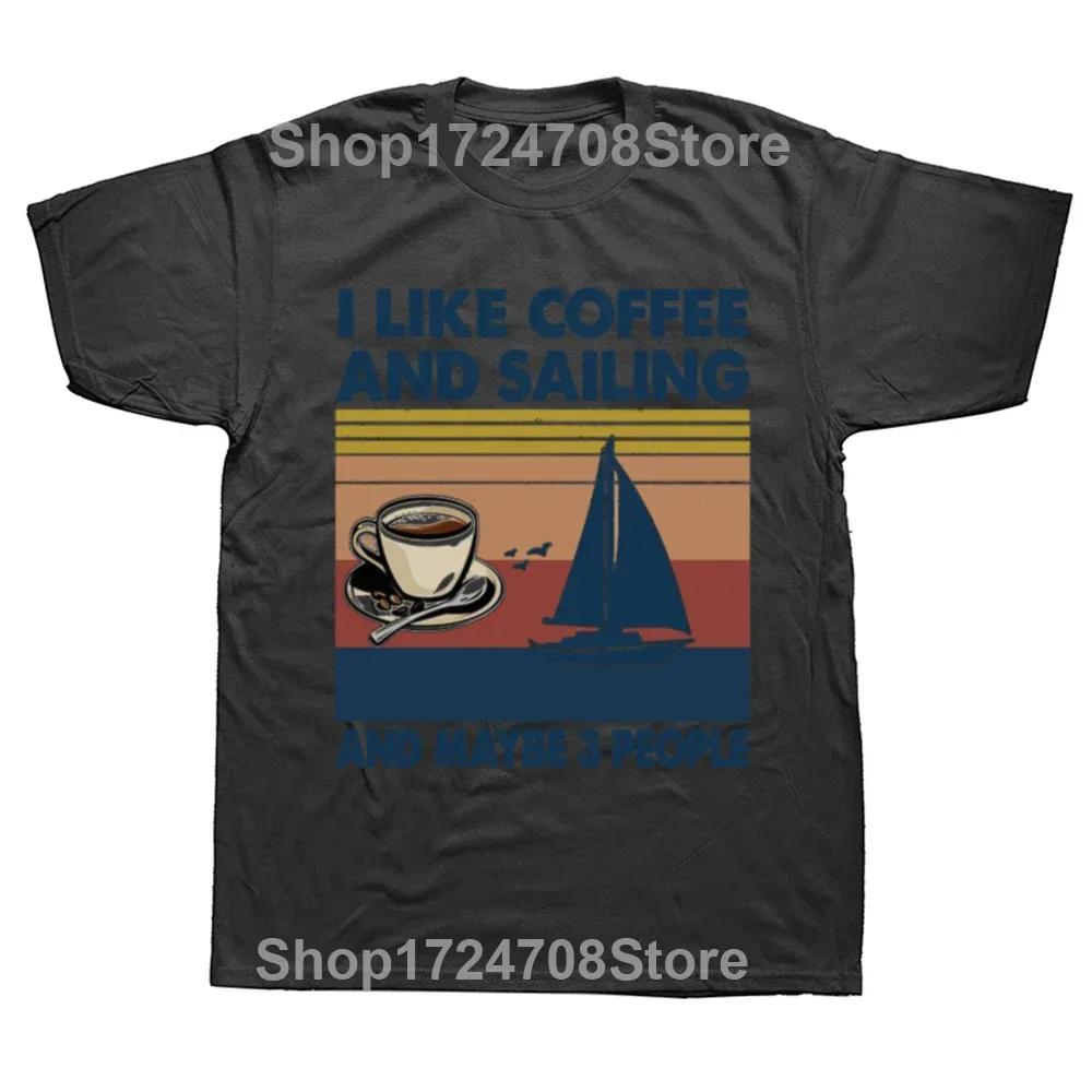 Funny I'd Rather Be Sailing Sail Boat Sailboat Sailor T Shirts Summer Graphic Streetwear Short Sleeve Birthday Gifts T-shirt Men