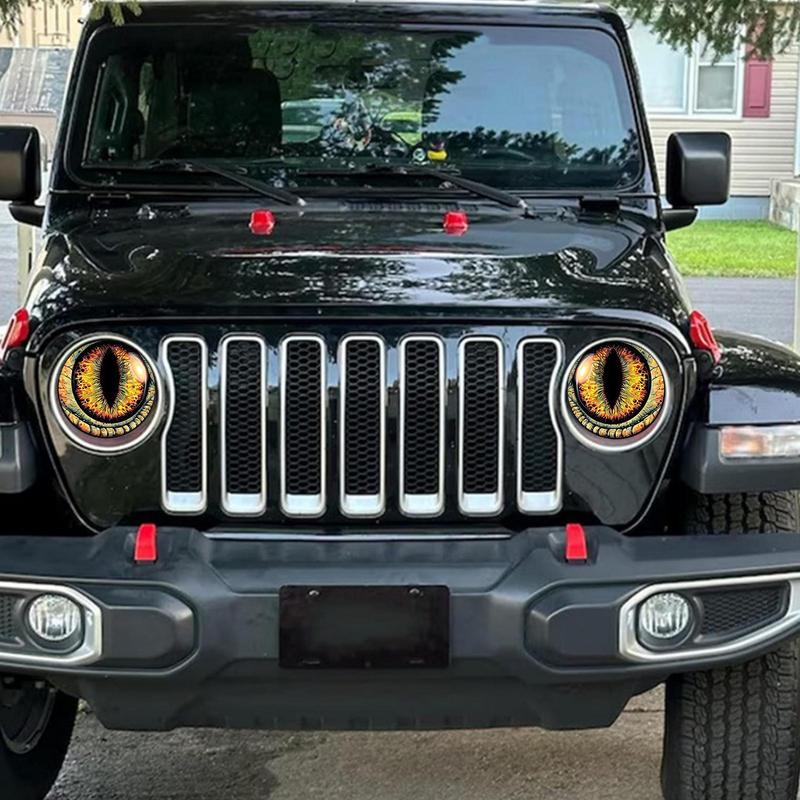 Scheinwerferaufkleber Augen 3D Stereo Tieraugen Aufkleber Reflektierend Wasserfest Lustig 3D Stereo Augen Scheinwerfer Für Karosserie