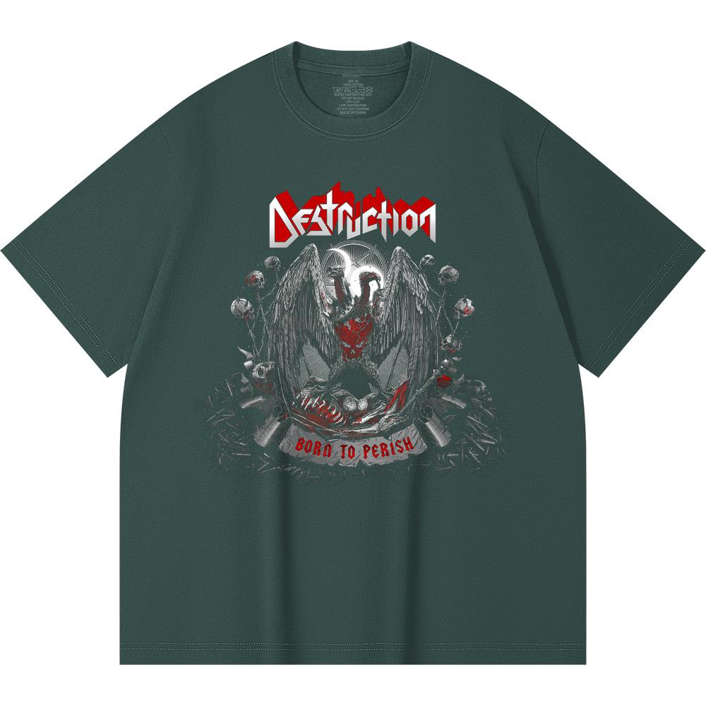 T-shirt Heavy Metal 100% Cotone 230 Gsm Stampa Band Rock Musica Popolare Unisex T-shirt Pesante in Cotone