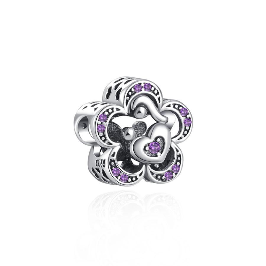 925 Silver Snake Leopard Beads Camera Flower Pendant Charm For European Bracelets DIY Jewelry Gifts