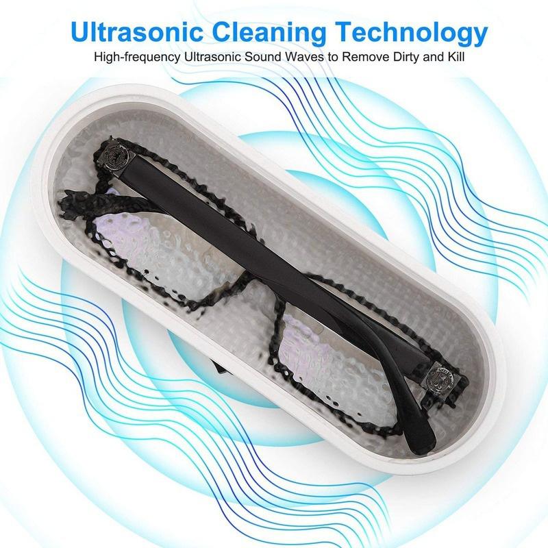 1PC Ultrasonic Jewelry Cleaner Denture Eye Glasses Coins Silver Cleaning Machine