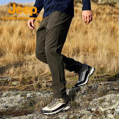 Men's Waterproof Warm Double-Sided Fleece Soft Shell Pants