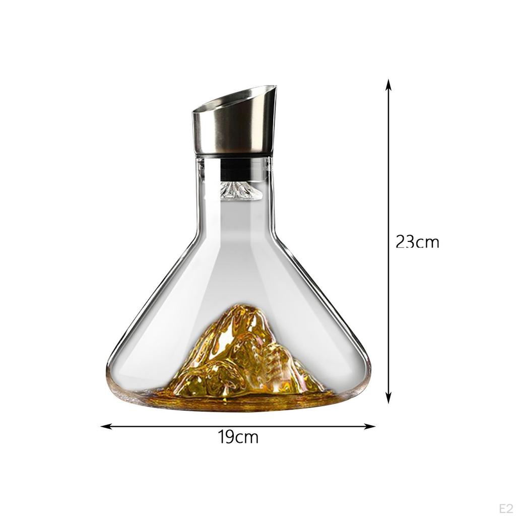 Champagne Dispenser Red Wine Carafe Hand Blown Glass Drinkware Made Aerator