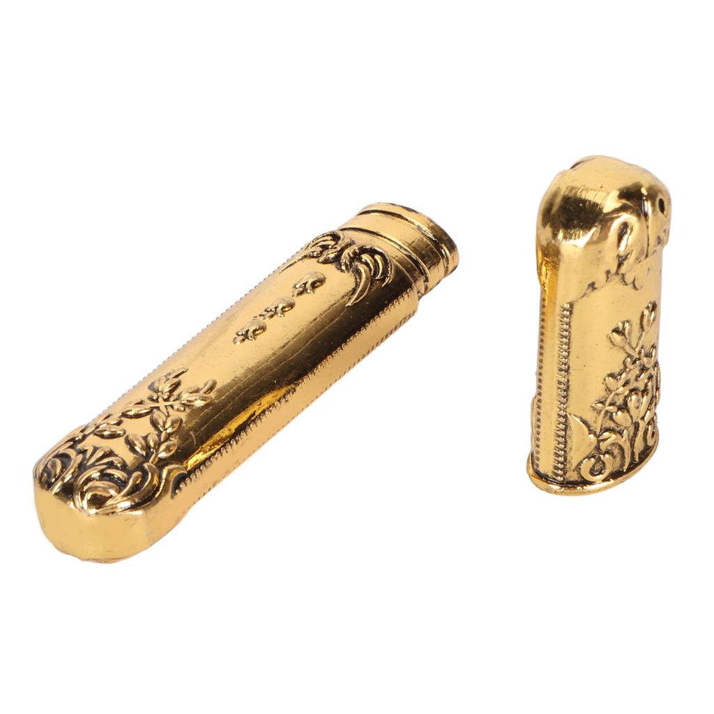 Vintage Nålfodral Graverat Stereoskopiskt Mönster Snygg Förvaringsrör för Sy nålar Nålhållare Syverktyg