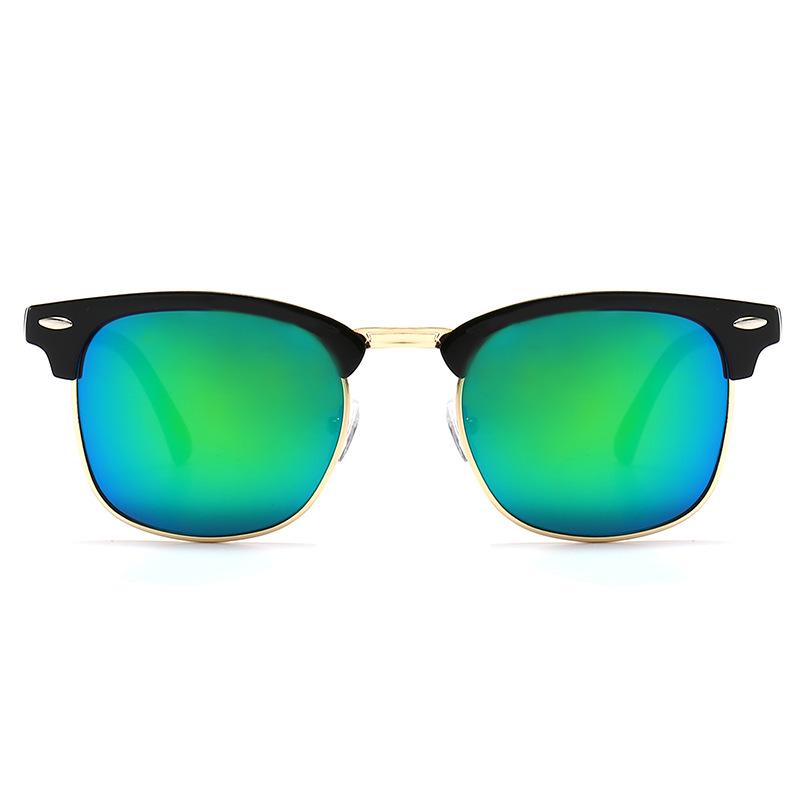 Classic Sunglasses Retro Rice Nail Half Frame Sunglasses Trendy Film Reflective Glasses Toad Glasses Sunglasses