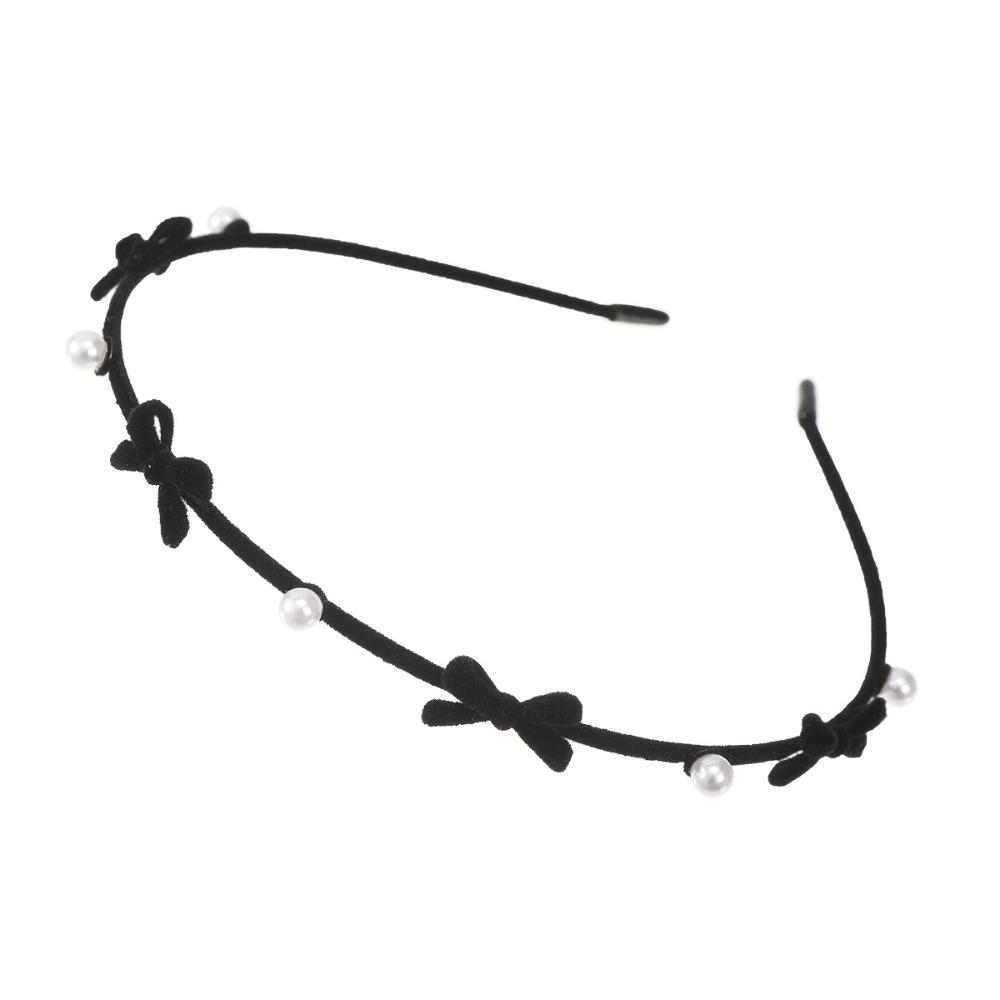 Zinc Zinc Alloy Flower Headband Plush Women Hair Hoop Personality Bow Hairband  Headwear