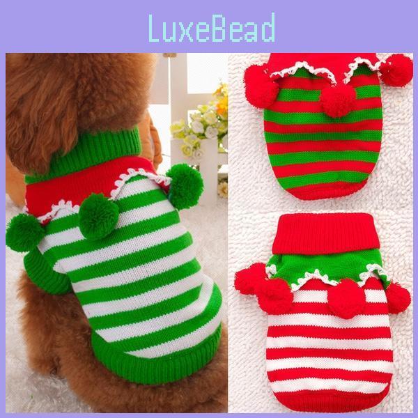 Cozy Pet Dog And Cat Sweater Christmas Themed Winter Warm Thick Acrylic Clothing
