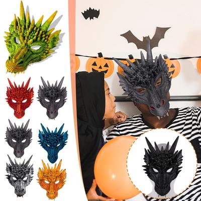 (Projektor)4D dračí maska, poloobličejová maska, halloweenská kostýmní party, cosplay party dekorace