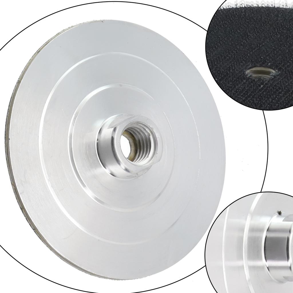 1 Pcs 4inch Backer Pad Diamond Polishing Pad Aluminum Base Backing Holder For M14 M10 For Polisher Tools