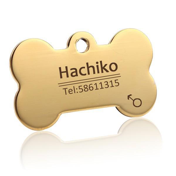 Personalized Stainless Steel Pet Name Tag - Anti-Lost Custom Dog Tag and Collar Nameplate