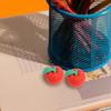 minkissy Mini 3D Apple Set of for School Prizes and Learning Incentives Erasers, Shape, 30, (Pencil Erasers)