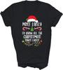 Most Likely To Know All The Christmas Songs Lyrics Xmas Unisex Shirt Gift Women Men T-Shirt (Black;L)