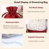 5Pcs Linen Drawstring Bags with See-Through Window, Organizer & Gift Pouch for Wedding Jewelry Store