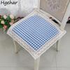 Four Seasons Household Cushions Soft Dining Chair Pads Square Plaid Pastoral Seat Pillow Office Classroom Seating Cushion Thin