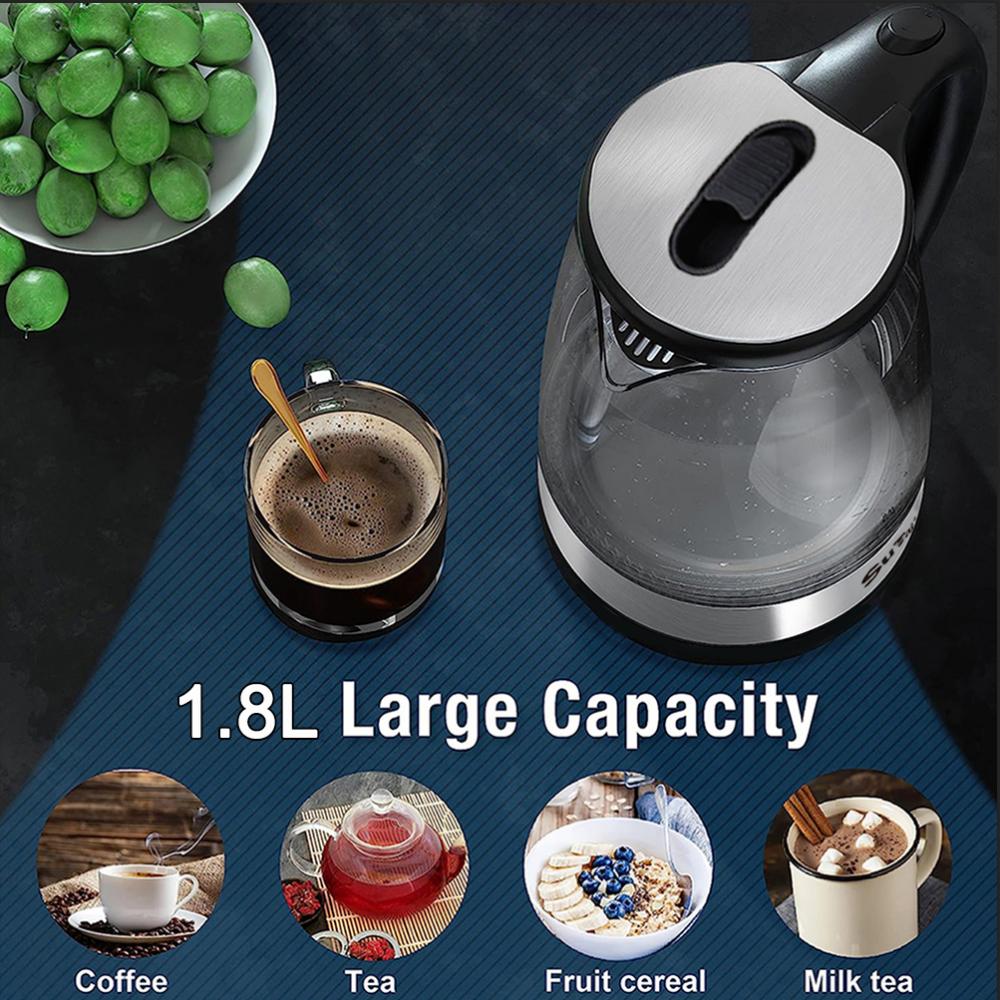 1pc, Electric Tea Kettle For Boiling Water, Stainless Steel Inner Lid & Filter, Hot Water Boiler