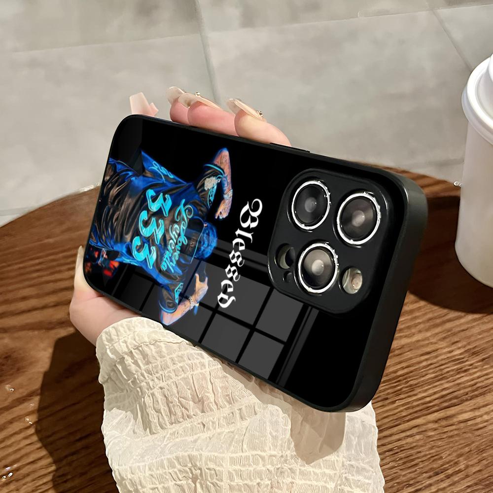 Phone Case Tempered Glass For IPhone 17 15 16 14 12 13 11 Pro XS Max Plus Mini Cover Blessd Cantante Rapper