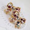 1 Par Dame Farverige Rhinestone Sløjfe Sløjfe Øreringe Ørestikker Smykker Charme