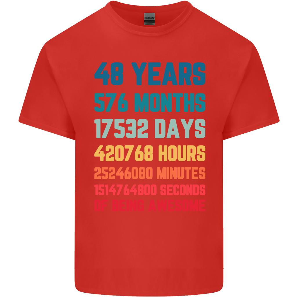 48th Birthday 48 Year Old Unisexs Light Cotton TShirt