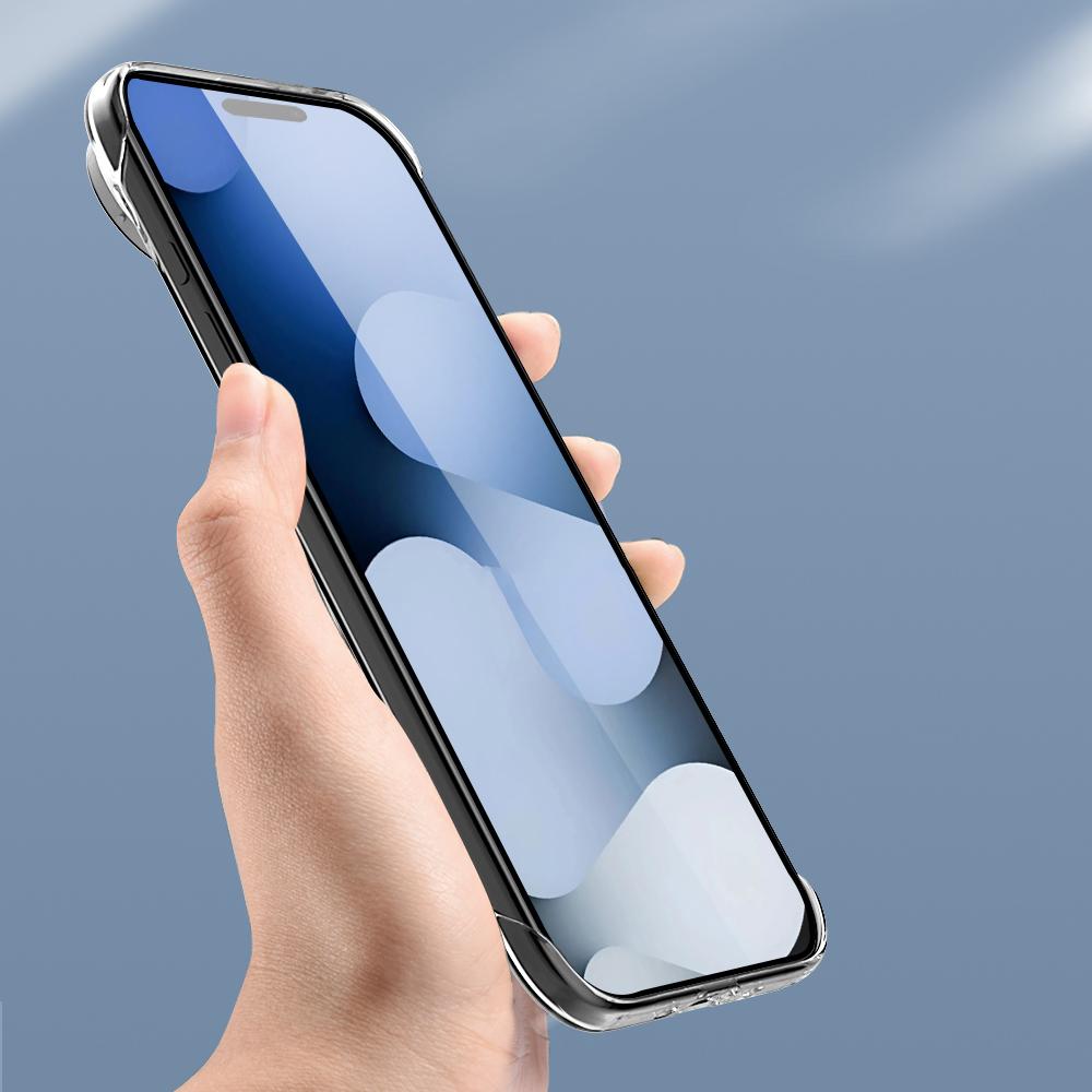 Transparent Half-Pack PC Hard Case For iPhone 17 Air 16 15 14 13 12 Pro Max Plus Mini 16E Clear Back Cover Bezel-Less Ultra Thin