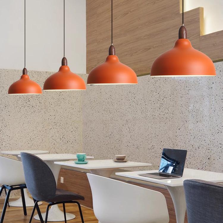 Orange Nordic Industrial Pendant Light for Restaurants & Bars