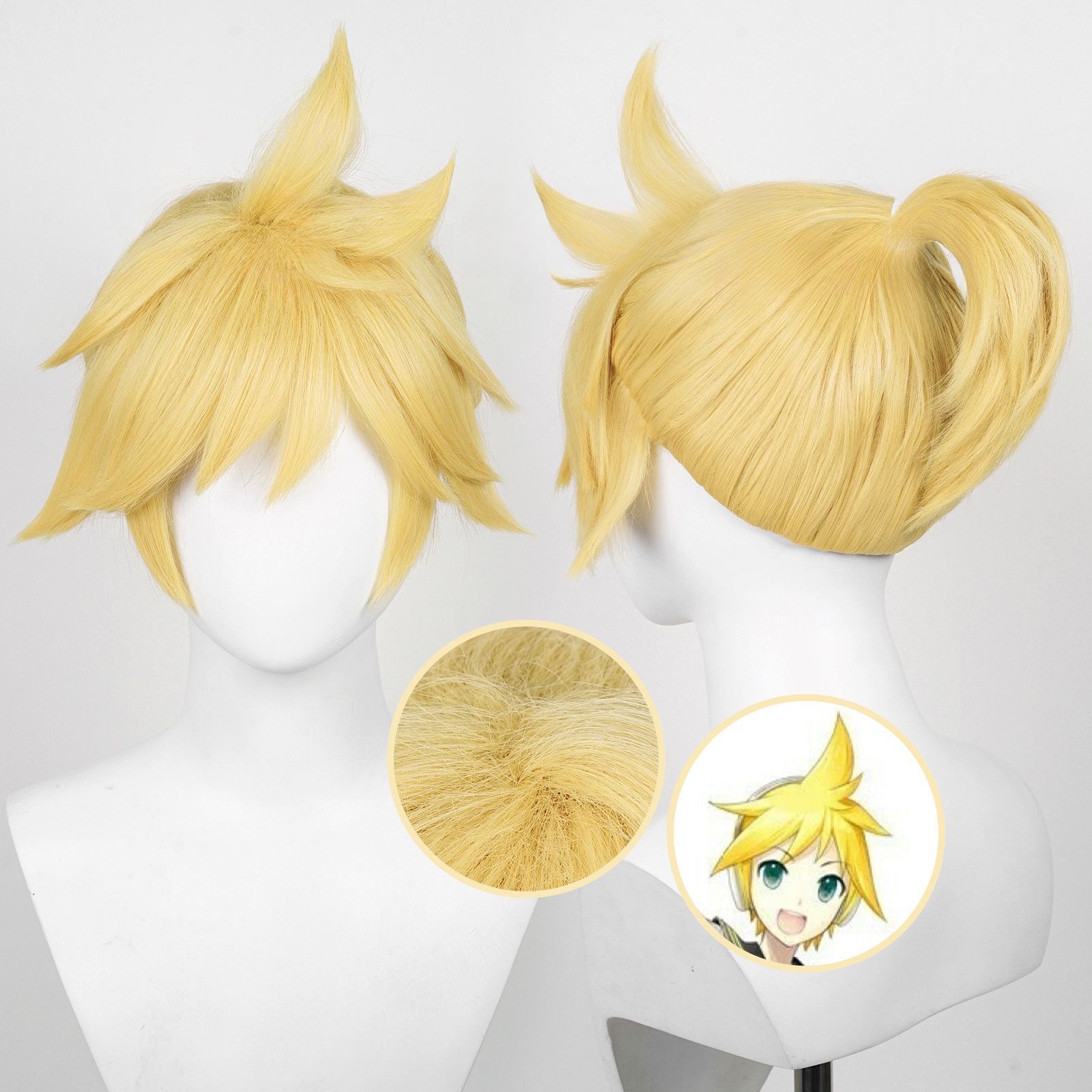 

Anime Miku Cosplay Costume Rin Brother Len Knights Costume Halloween Party Uniform Yellow Wigs Christmas Gift Top Skirt Pants One Size оранжевый