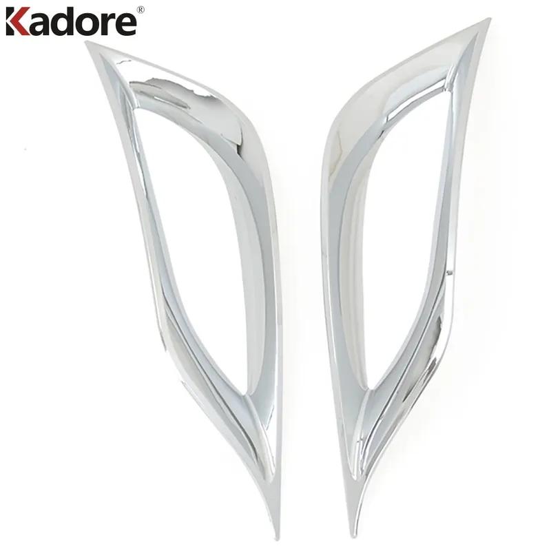 For Hyundai Sonata i45 2011 2012 2013 2014 Chrome Car Front Fog Light Lamp Cover Trim Head Foglight Bezel Trims Accessories