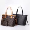 New Women's Bag Playing Card Printing Contrasting Color Portable Mother and Child Bag Retro Commuter Women's Large-capacity Tote Bag