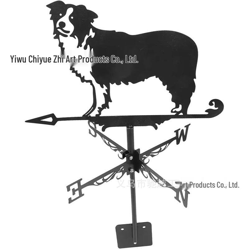 Weather Vane Ornament: Outdoor Wrought Iron Spray-Painted Roof Decoration Metal Craft