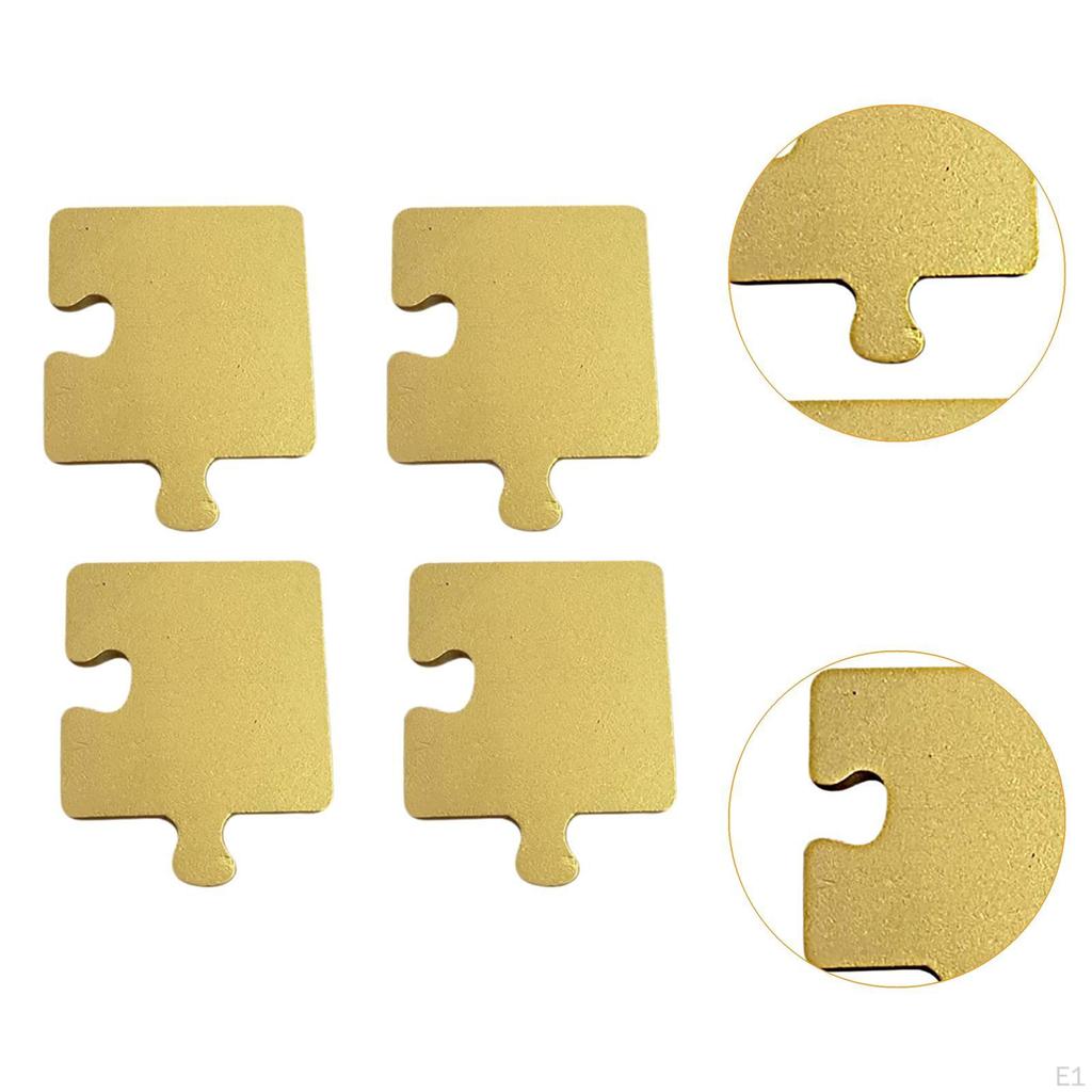 4x Wooden Coasters Cup Mat Ideal Gift Versatile Home Decor Puzzle Tea Pad for