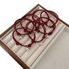 Red String Jingle Bell Bracelet - Wine Red, Unisex: Perfect for Couples, Best Friends, and Students. Simple yet Elegant Design.