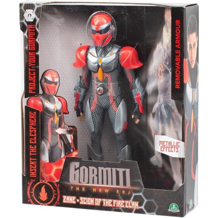 Figurine articulée - GORMITI - Scion avec projecteur Feu - Zane - 27 cm - À partir de 4 ans - GRV053