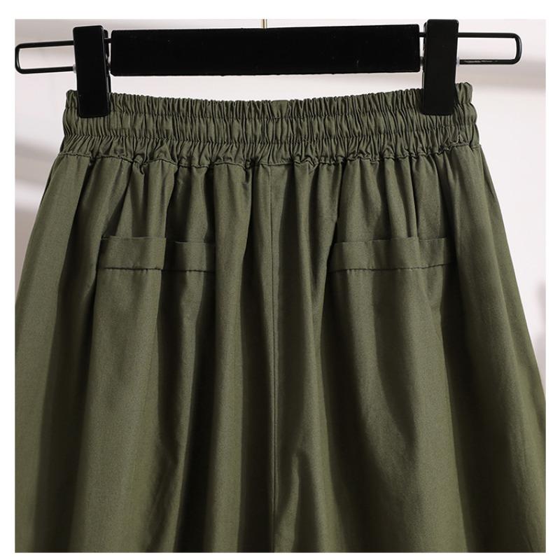 DIMANAF 2026 Summer New Plus Size Women Long Pants Clothing Loose Casual Elastic Waist Fashion Lady Bottoms